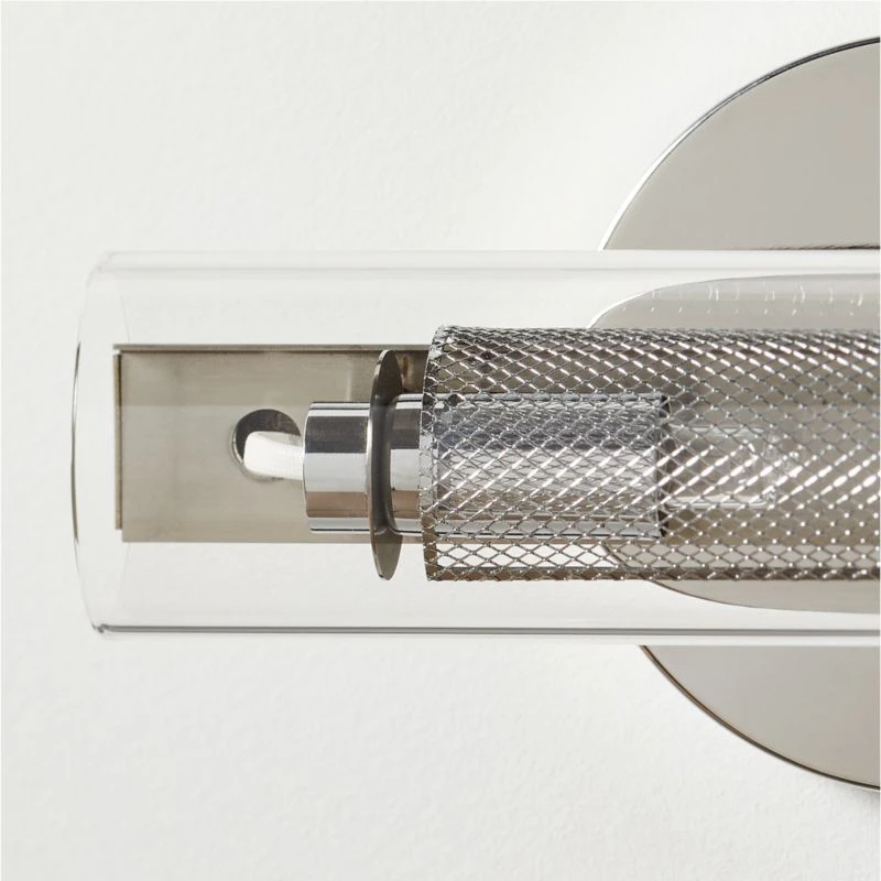 Cilindro Polished Stainless Steel Wall Sconce 6 Cilindro Polished Stainless Steel Wall Sconce - Image 4