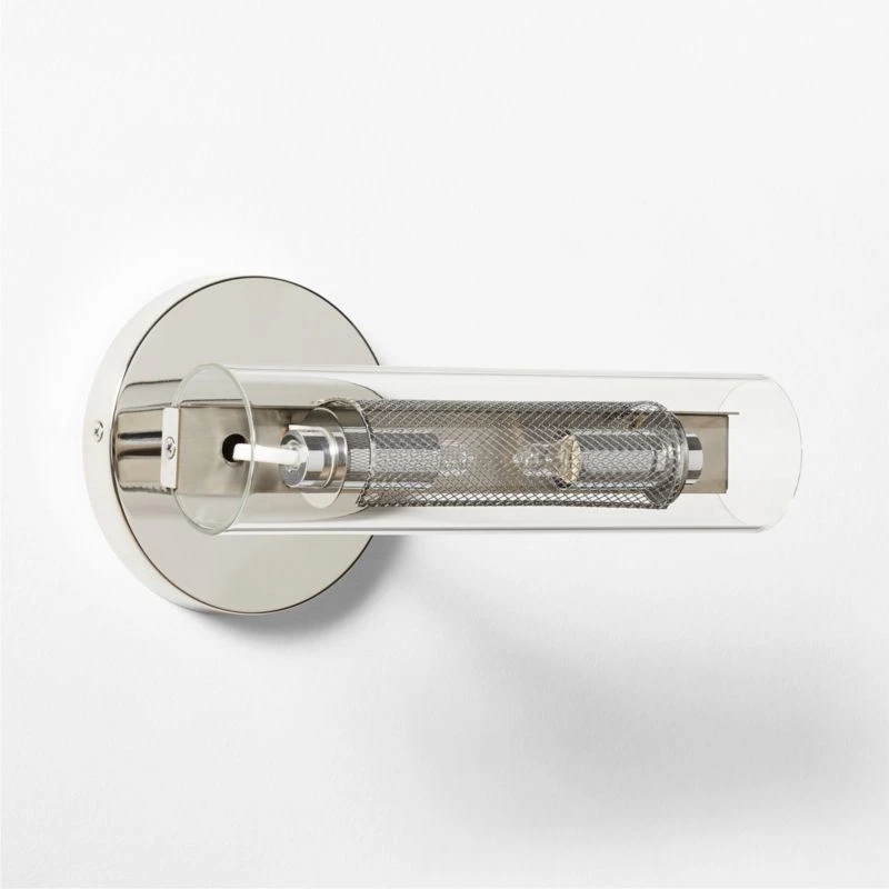 Cilindro Polished Stainless Steel Wall Sconce 5 Cilindro Polished Stainless Steel Wall Sconce - Image 3