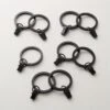 Matte Black Curtain Rings With Clips Set Of 9 1 Matte Black Curtain Rings With Clips Set Of 9 -Cb2 ClipRingsMatteBlackS9AVSHF21