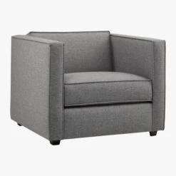 Club Fabric Lounge Chair -Cb2 ClubChairTaylorGrey3QS16