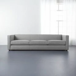 Club Grey Fabric 3-Seater Sofa