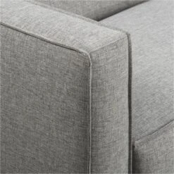 Club Grey Fabric 3-Seater Sofa -Cb2 ClubSofaGreyAV2S13