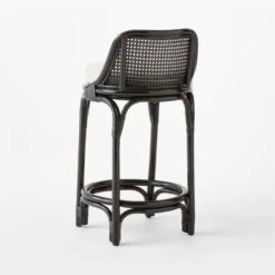 Coba Black Rattan Counter Stool -Cb2 CobaCaneCounterStool3QBSSF22 1
