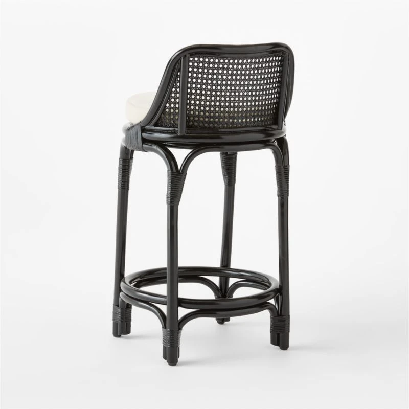 Coba Black Rattan Counter Stool Set Of 2 8 Coba Black Rattan Counter Stool Set Of 2 - Image 6