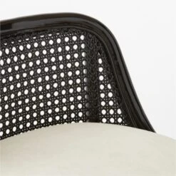 Coba Black Rattan Counter Stool -Cb2 CobaCaneCounterStoolAVSSF22 1