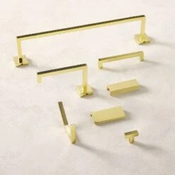 Cody Polished Brass Towel Bars 7 Cody Polished Brass Towel Bars -Cb2 CodyPolishedBrassCllctnAVFHF21