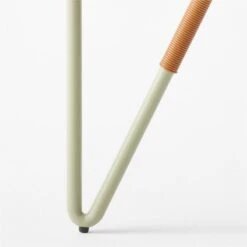 Colombe Round Green Metal Outdoor Dining Table With Glass Top -Cb2 ColombeVertDiningTableAVSSS23