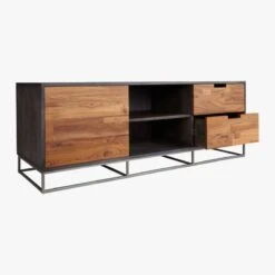Congo Wood Media Console 56'' 14 Congo Wood Media Console 56'' -Cb2 CongoMediaCredenzaAV1S16