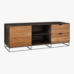 Congo Wood Media Console 65'' -Cb2 CongoMediaCredenzaLarge3QS17