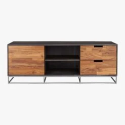 Congo Wood Media Console 56'' 15 Congo Wood Media Console 56'' -Cb2 CongoMediaCredenzaS16