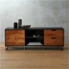 Congo Wood Media Console 56'' -Cb2 CongoMediaCredenzaSHS16 1x1