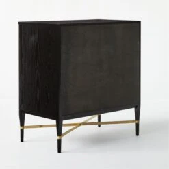 Connoisseur 5-Drawer Black Oak Wood Dresser Model 1003 -Cb2 ConnoisseurDresser3QBSSS21