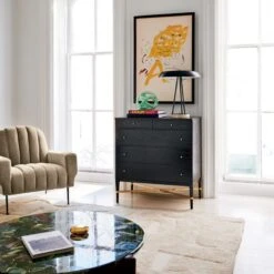 Santoro Round Green Agate Coffee Table -Cb2 ConnoisseurDresserModelM21