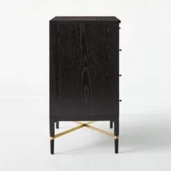 Connoisseur 5-Drawer Black Oak Wood Dresser Model 1003 -Cb2 ConnoisseurDresserSDSSS21