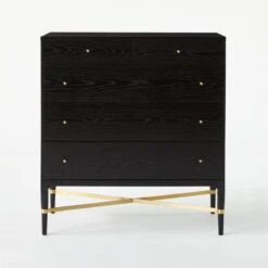 Connoisseur 5-Drawer Black Oak Wood Dresser Model 1003 -Cb2 ConnoisseurDresserSOSSS21