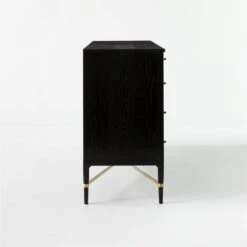 Connoisseur 8-Drawer Black Oak Wood Dresser Model 1006 -Cb2 ConnoisseurWideDresserSDSSS21