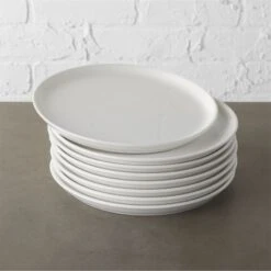 Contact White Salad Plate Set Of 8