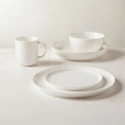 Contact White Dinner Plate Set Of 8 -Cb2 ContactWhtDinnerwareGroupFHS22 2