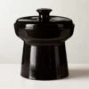 Contempri Black Cookie Jar -Cb2 ContempriBlkCnstrCookieJrSHS22