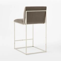 Coop Metal And Mushroom Velvet Counter Stool Set Of 2 -Cb2 CoopMshrmVlvtCntrStool3QBSSF22