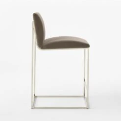 Coop Metal And Mushroom Velvet Counter Stool -Cb2 CoopMshrmVlvtCntrStoolSDSSF22 1