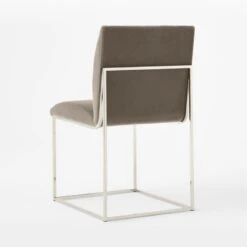 Coop Metal And Mushroom Velvet Dining Chair -Cb2 CoopMshrmVlvtDnngChair3QBSSF22