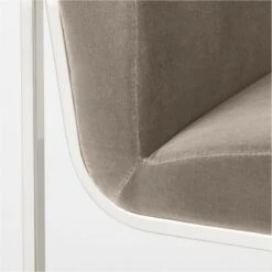 Coop Metal And Mushroom Velvet Dining Chair -Cb2 CoopMshrmVlvtDnngChairAVSSF22