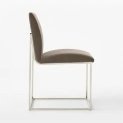 Coop Metal And Mushroom Velvet Dining Chair -Cb2 CoopMshrmVlvtDnngChairSDSSF22
