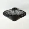 Copa Tiered Blackened Rattan Flush Mount Light -Cb2 CopaTrdBlkRttnFlshMountSHF22