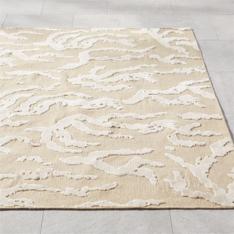 Corail Hand-Knotted Neutral Indoor/Outdoor Performance Area Rug 6'x9' 4 Corail Hand-Knotted Neutral Indoor/Outdoor Performance Area Rug 6'x9' - Image 2