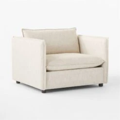 Corroy Natural Linen Chair And A Half -Cb2 CorroyNaturalLinenChair3QSSF23