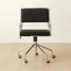 Court Black Vegan Leather Office Chair 1 Court Black Vegan Leather Office Chair -Cb2 CourtBlackOfficeChairSHS22