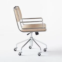 Court Pearl Vegan Leather Office Chair -Cb2 CourtOfficeChairSDSSS21