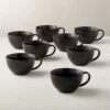 Crisp Matte Black Coffee Mug Set Of 8 -Cb2 CrispMatteBlackMugS8SHF20