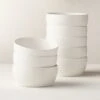 Crisp Matte White Soup Bowl Set Of 8 -Cb2 CrispMttWhiteSoupBowlS8SHF20