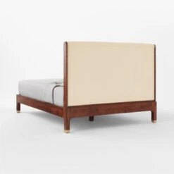 Crosby Tufted White Velvet And Wood Queen Bed -Cb2 CrosbyTuftedQueenBed3QBSSF21