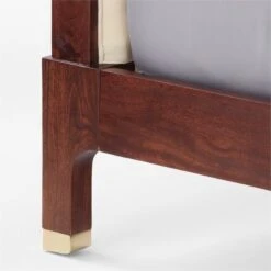 Crosby Tufted White Velvet And Wood Queen Bed -Cb2 CrosbyTuftedQueenBedAVSSF21