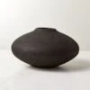 Cusco Textured Black Terracotta Vase -Cb2 CuscoTexturedBlackVaseSHF22