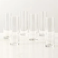 Cylinder Champagne Flute Set Of 6