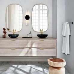 4" Damon Edge Brushed Brass Drawer Pull -Cb2 DamonDrwrEdgeBrshdBrassAV2SHS21