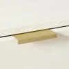 4" Damon Edge Brushed Brass Drawer Pull