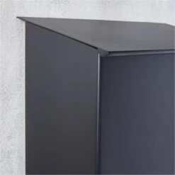 Damon Black Vertical Mailbox -Cb2 DamonVrtBlackMailboxAV3SHF22