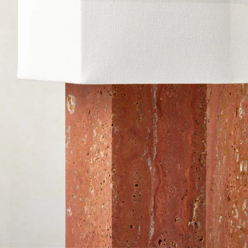 Danielle Red Travertine Table Lamp 5 Danielle Red Travertine Table Lamp - Image 3