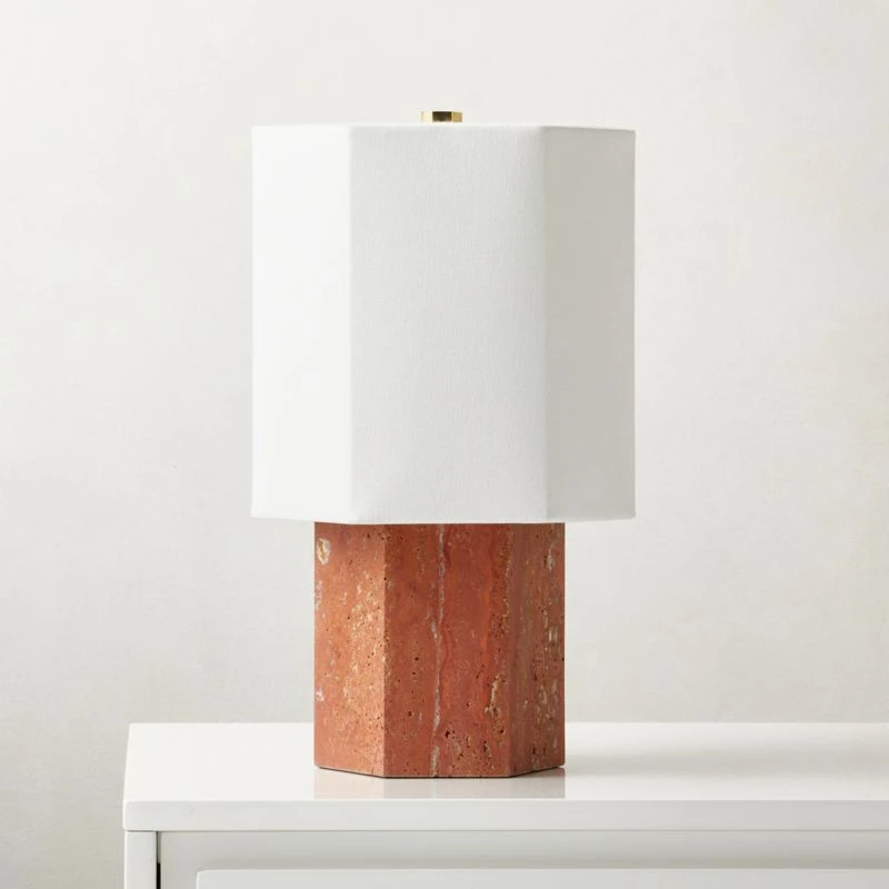 Danielle Red Travertine Table Lamp 3 Danielle Red Travertine Table Lamp