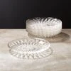 Daphne Glass Appetizer Plate Set Of 8 1 Daphne Glass Appetizer Plate Set Of 8 -Cb2 DaphneGlassAppPlateS8SHS18