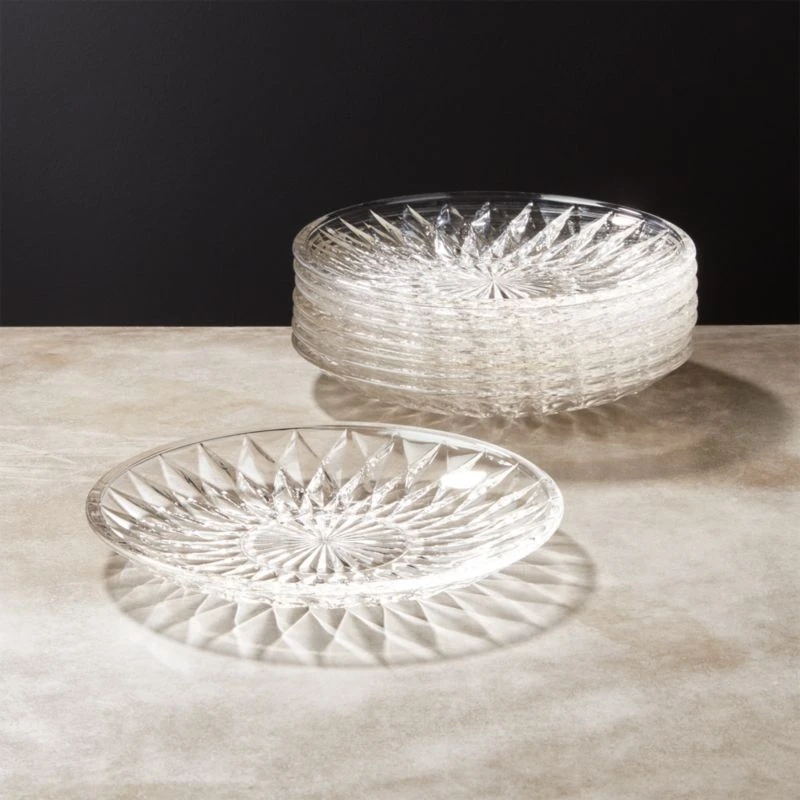 Daphne Glass Appetizer Plate Set Of 8 3 Daphne Glass Appetizer Plate Set Of 8