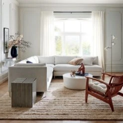 White Cotton Basketweave Window Curtain Panel 48"x84" 10 White Cotton Basketweave Window Curtain Panel 48"x84" -Cb2 Decker3PieceSnowSectionalFB21 1x1