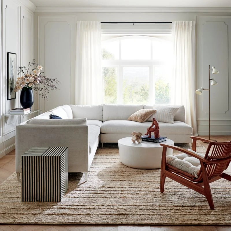 White Cotton Basketweave Window Curtain Panel 48"x84" 6 White Cotton Basketweave Window Curtain Panel 48"x84" - Image 4