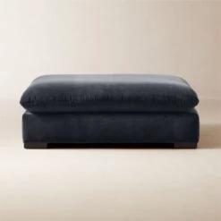 Deseo Charcoal Grey Performance Velvet Ottoman