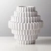Dial Textured White Vase